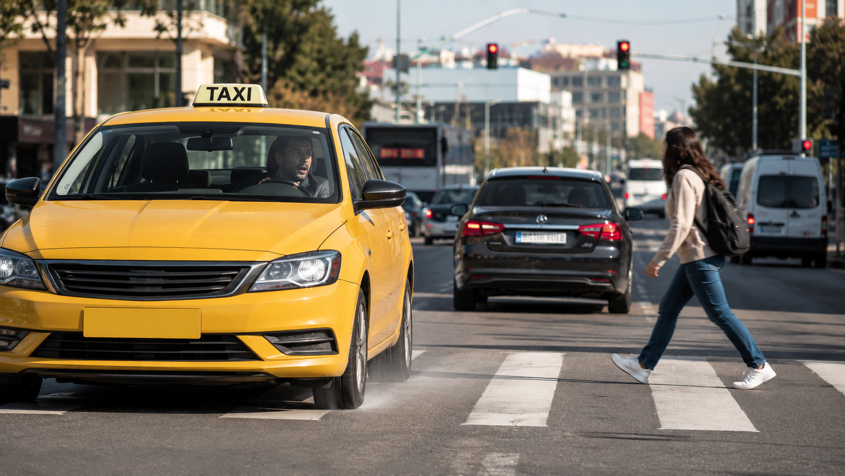 Taxi Driver Emergency Brake